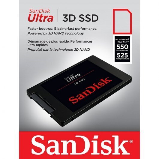 SanDisk Ultra 3D SSD 500GB 2.5 SATA III Negro SanDisk Ultra 3D SSD 500GB 2.5 SATA III Negro